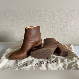 Nisolo Womens Dari Brown Ankle Boots Size 8 Medium (B, M)